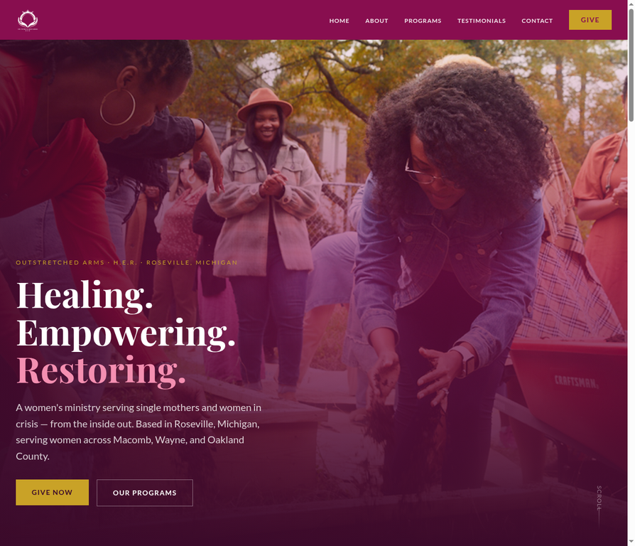New Outstretched Arms website