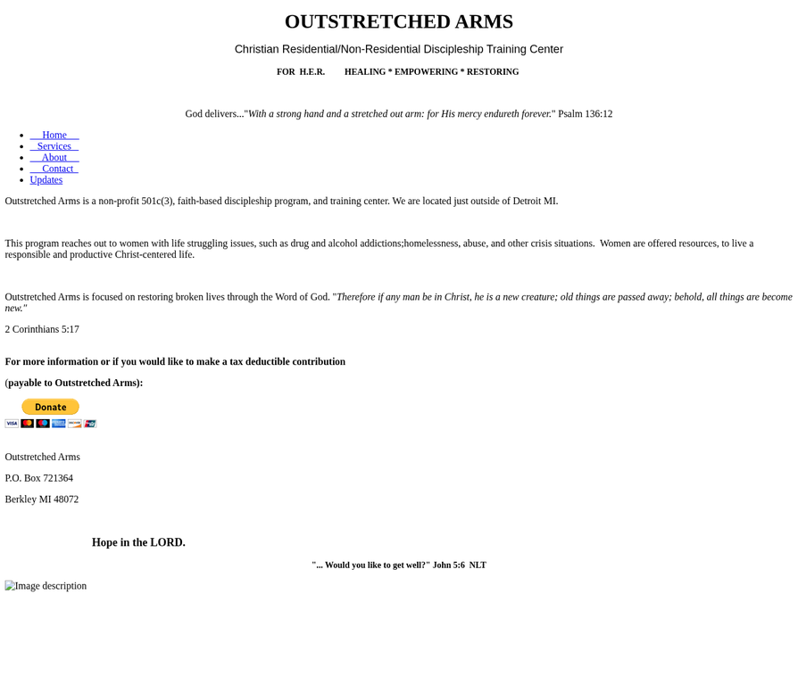 Old Outstretched Arms website